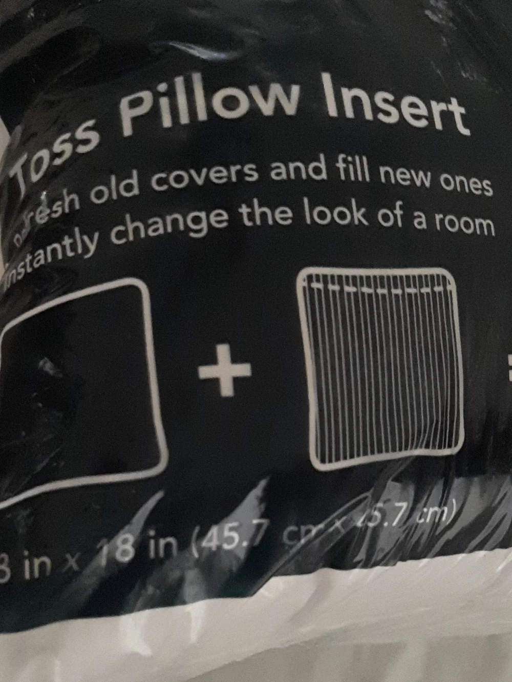 Room Essentials White Decorative Pillow Insert..NEW